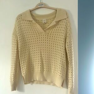 Joie knit cream sweater sz sm
